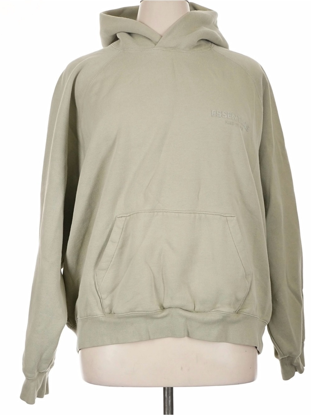 Fear of God Essentials Olive Green Pullover Hoodie